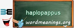 WordMeaning blackboard for haplopappus